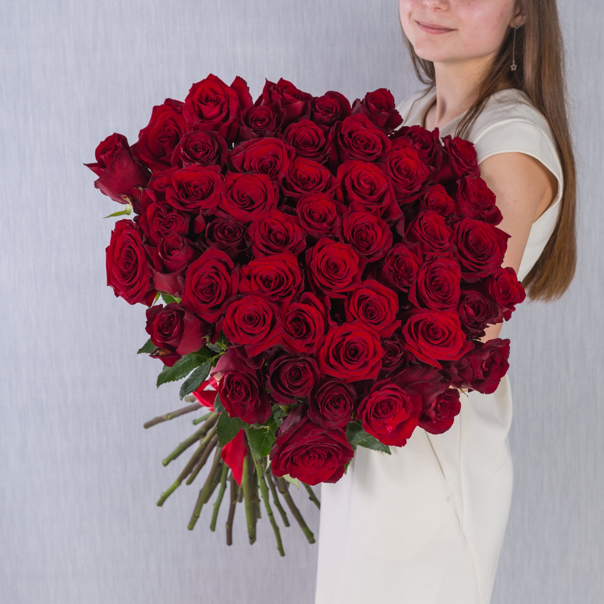 Букет из 51 Красной розы 60 см арт. 7298