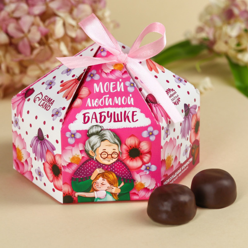 Подарочный набор "Любимой бабушке" чай, конфеты, варенье, полотенце арт. 59831